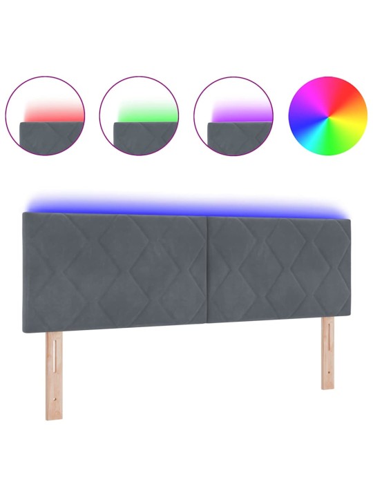 Led peaplaat led -ribatuledega geometric tumehall 160 cm samet