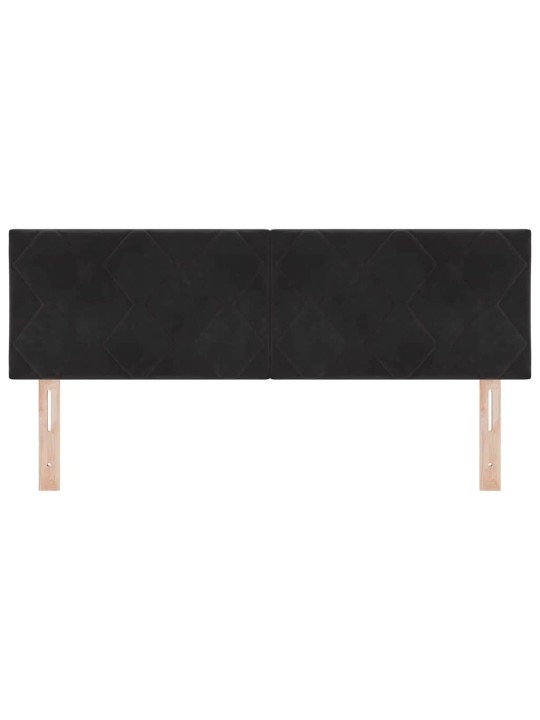 Led peaplaat led -ribatuledega geometric must 160 cm samet
