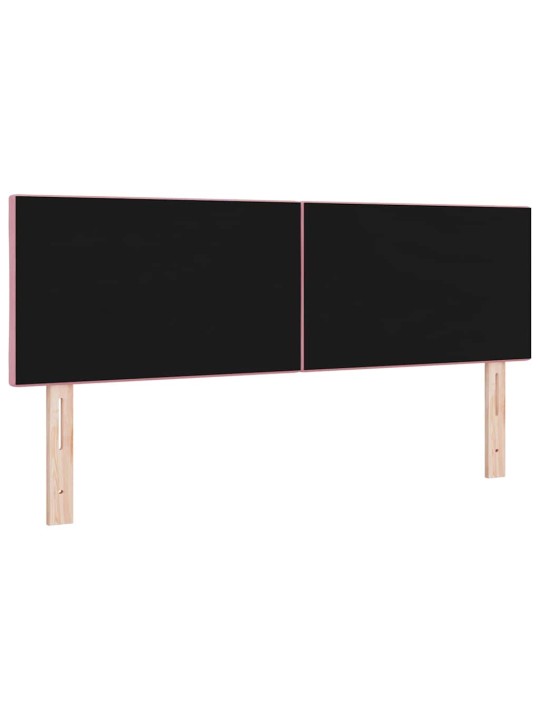 Led peaplaat led -ribatuledega geometric roosa 160 cm samet