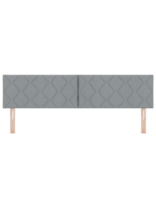Voodipeats LED tuledega helehall 180 cm kangas