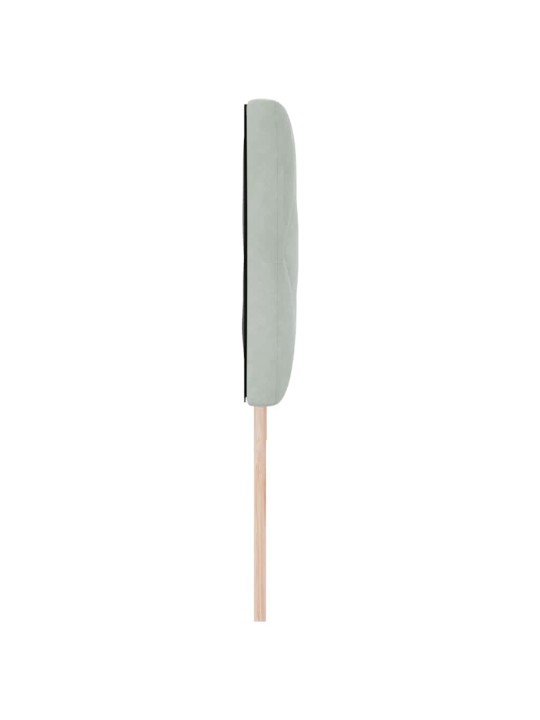Led peaplaat led -ribatuledega geometric helehall 180 cm samet