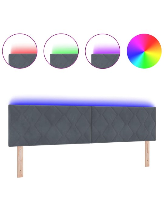 Led peaplaat led -ribatuledega geometric tumehall 180 cm samet
