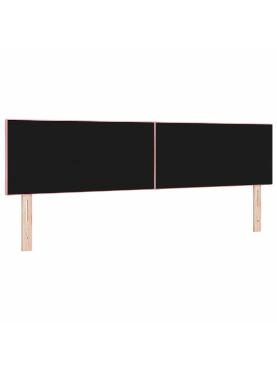 Led peaplaat led -ribatuledega geometric roosa 180 cm samet