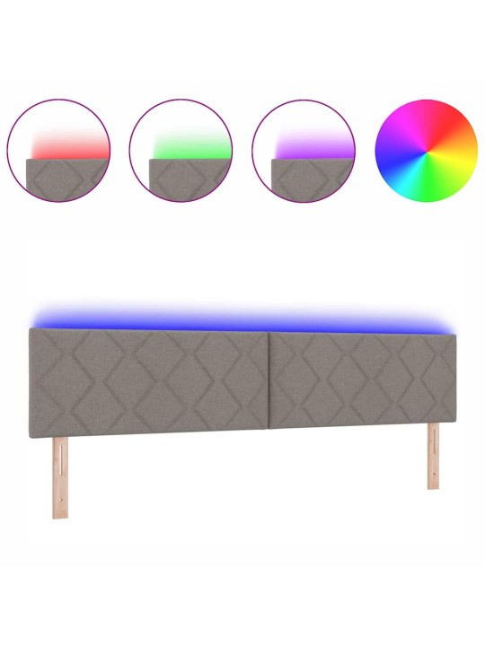Voodipeats LED tuledega pruunikashall 200 cm kangas
