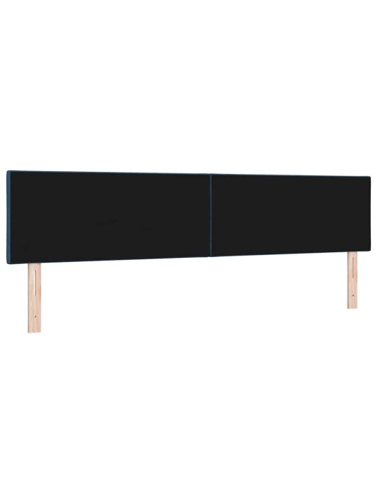 Voodipeats LED tuledega reguleeritav sinine 200 cm kangas
