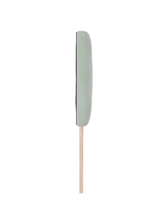 Led peaplaat led -ribatuledega geometric helehall 200 cm samet