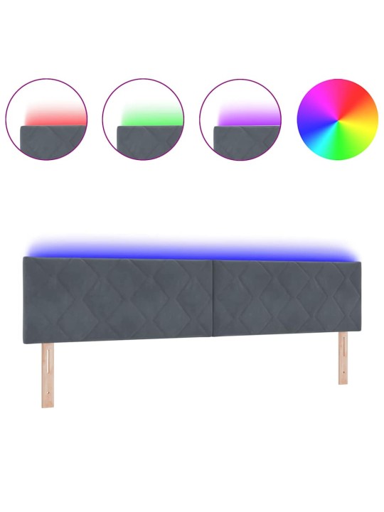 Led peaplaat led -ribatuledega geometric tumehall 200 cm samet