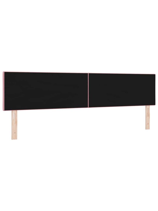 Led peaplaat led -ribatuledega geometric roosa 200 cm samet
