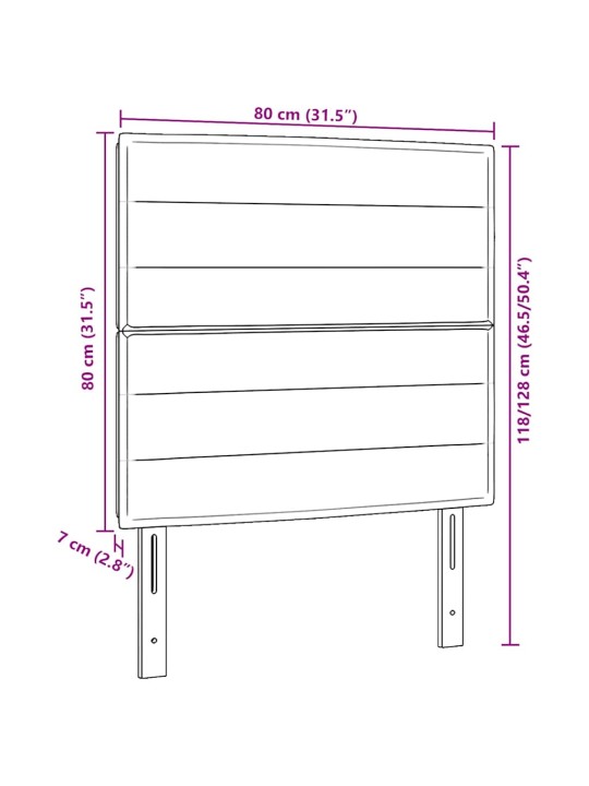 LED tuledega voodipeats tumepruun 80 cm kangas