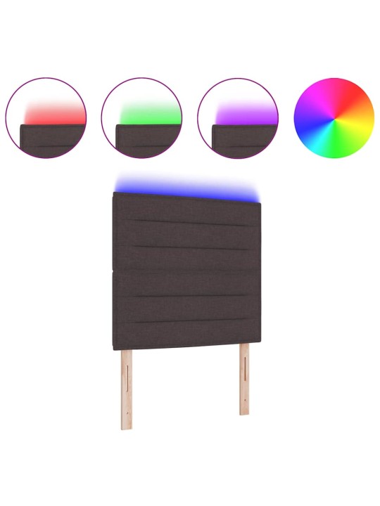 LED tuledega voodipeats tumepruun 80 cm kangas