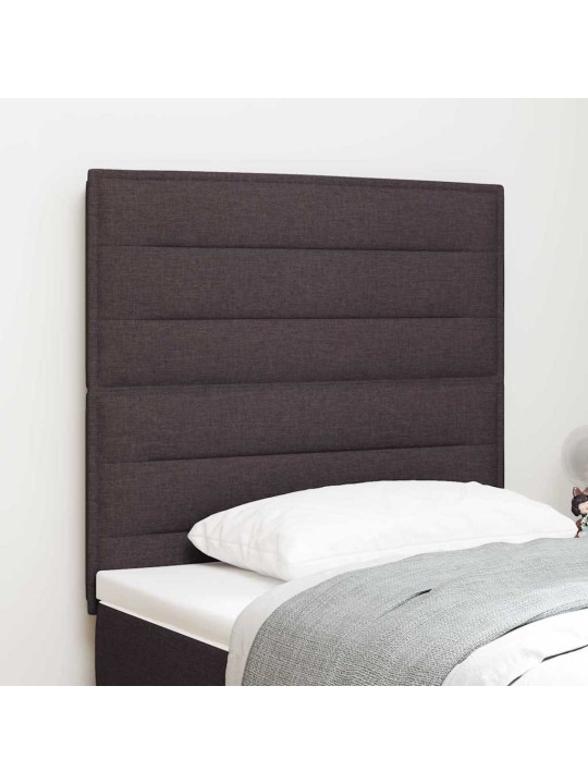 LED tuledega voodipeats tumepruun 90 cm kangas