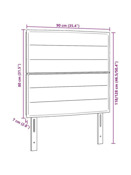 LED tuledega voodipeats tumepruun 90 cm kangas