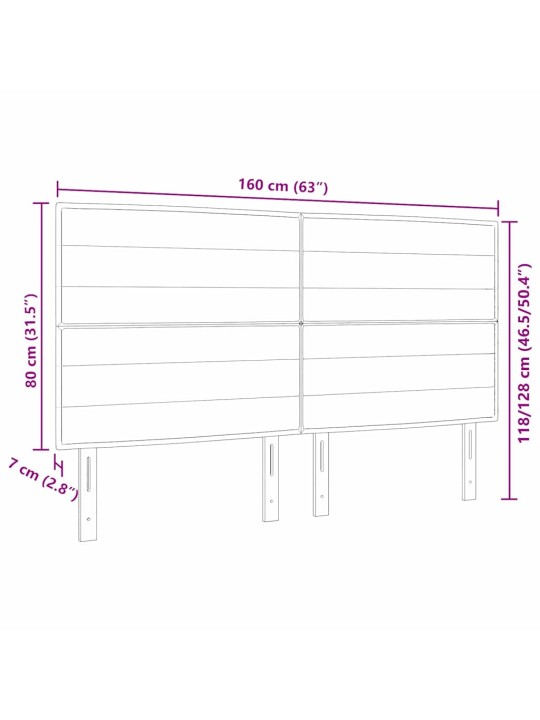LED tuledega voodipeats helehall 160 cm kangas