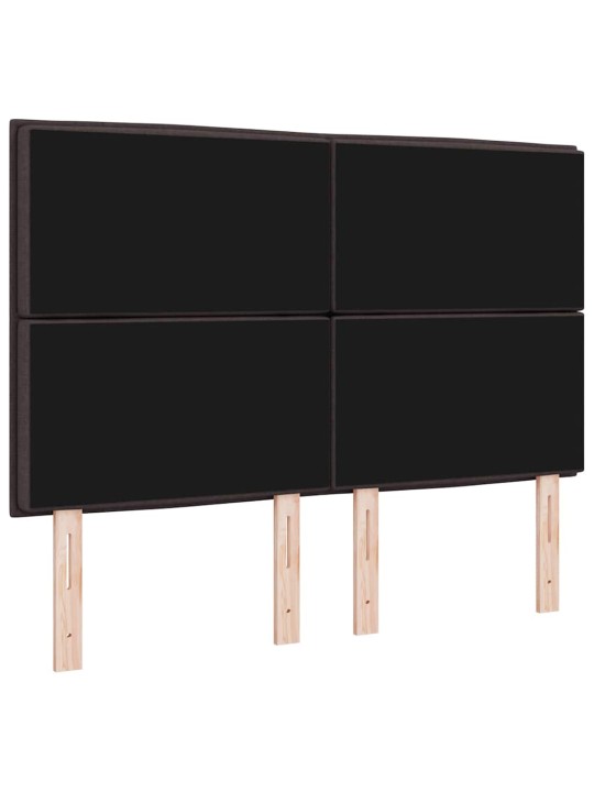 LED tuledega voodipeats tumepruun 160 cm kangas