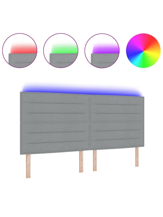 LED tuledega voodipeats helehall 200 cm kangas