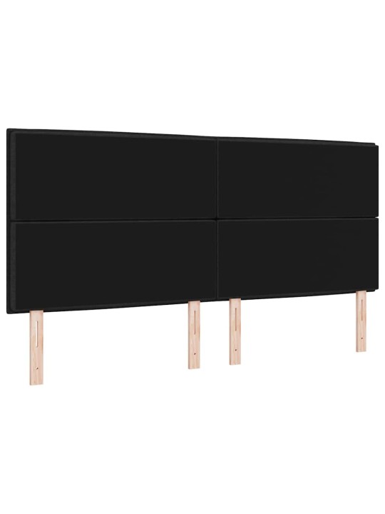 LED tuledega voodipeats must 200 cm kangas