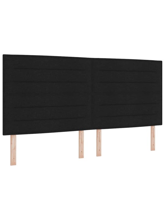 LED tuledega voodipeats must 200 cm kangas