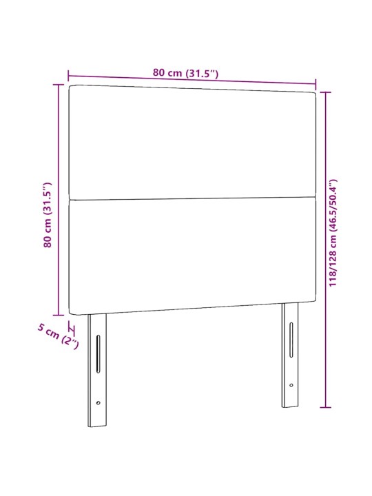 LED tuledega voodipeats helehall 80 cm kangas