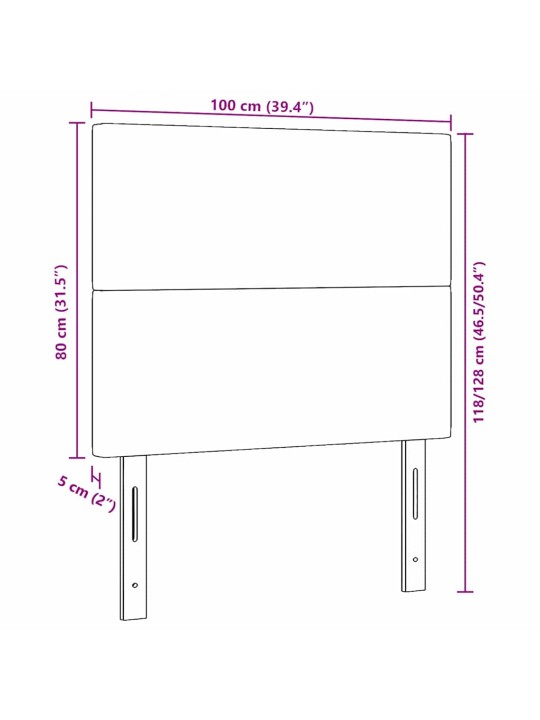 LED tuledega voodipeats tumehall 100 cm kangas