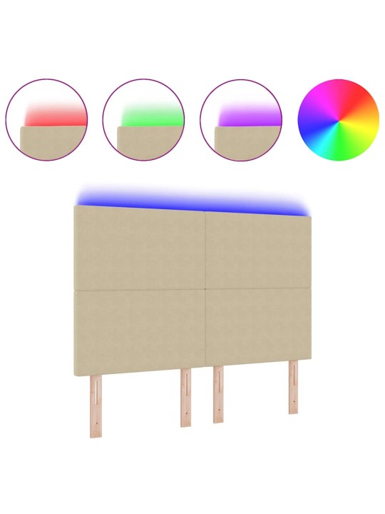LED tuledega voodipeats hall roheline 144 cm kangas