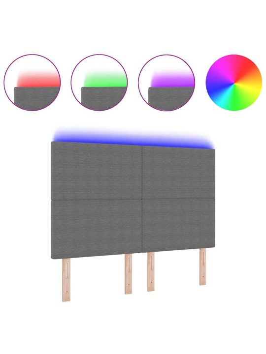 LED tuledega voodipeats helehall 160 cm kangas