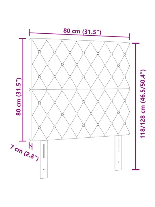 Led peatoed led -ribatuledega argyle peaga helehall 80 cm samet