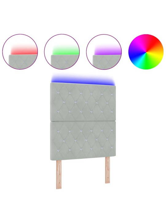 Led peatoed led -ribatuledega argyle peaga helehall 80 cm samet