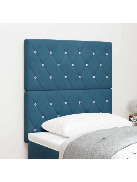 Led peatoed led -ribatuledega argyle tumesinine 80 cm samet
