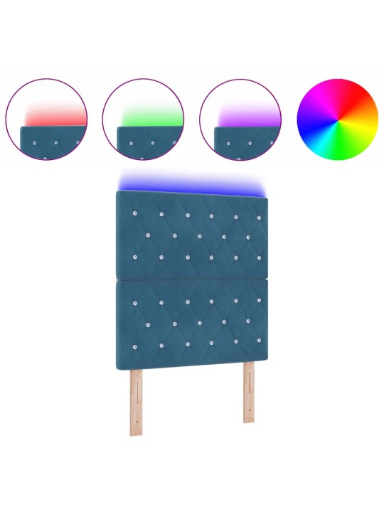 Led peatoed led -ribatuledega argyle tumesinine 80 cm samet