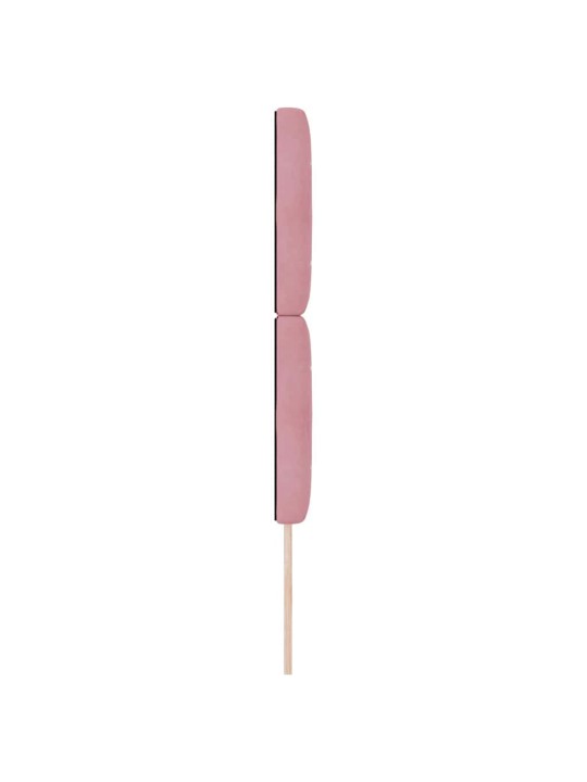 Led peatoed led -ribatuledega argyle peaga roosa 80 cm samet