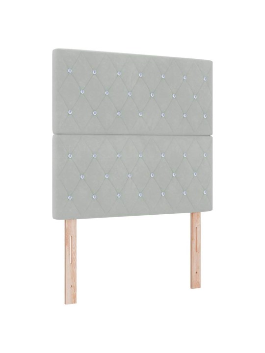 Led peatoed led -ribatuledega argyle helehall 100 cm samet