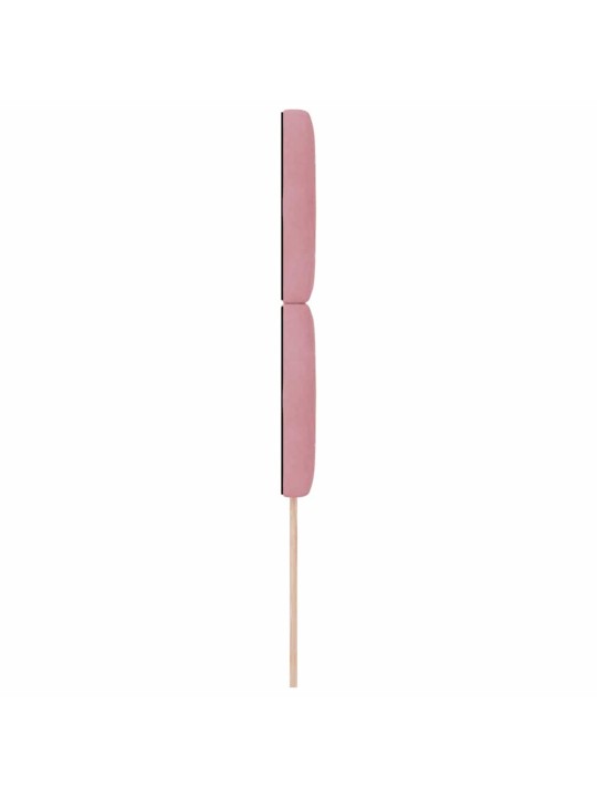 Led peatoed led -ribatuledega argyle peaga roosa 100 cm samet