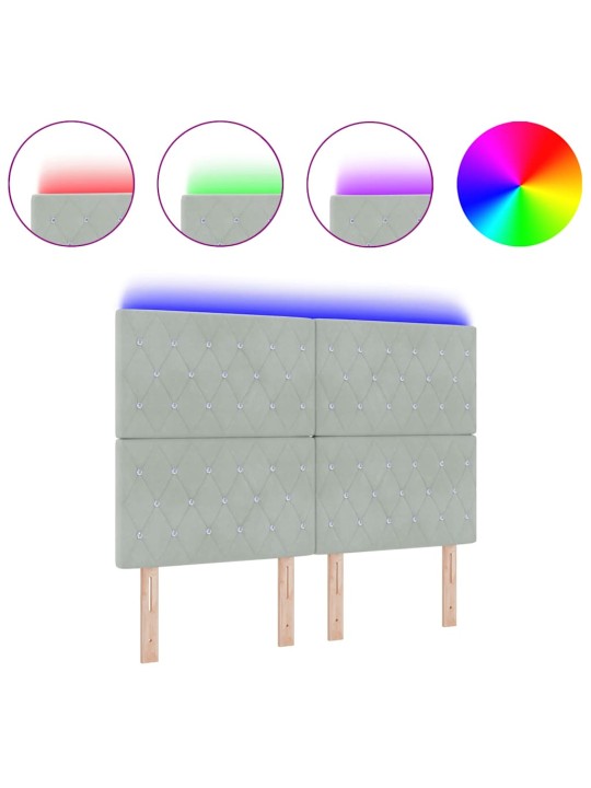 Led peatoed led -ribatuledega argyle helehall 144 cm samet