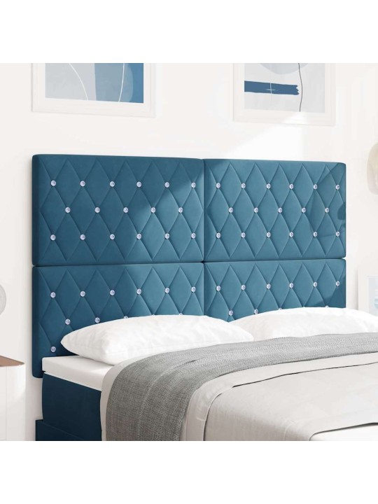 Led peatoed led -ribatuledega argyle tumesinine 144 cm samet