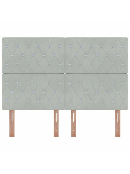 Led peatoed led -ribatuledega argyle peaga helehall 80 cm samet