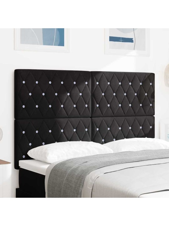Led peatoed led -ribatuledega argyle peaga must 80 cm samet