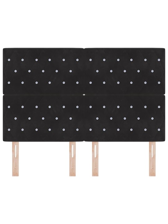 Led peatoed led -ribatuledega argyle peaga must 80 cm samet