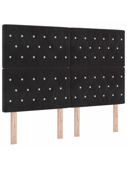 Led peatoed led -ribatuledega argyle peaga must 80 cm samet