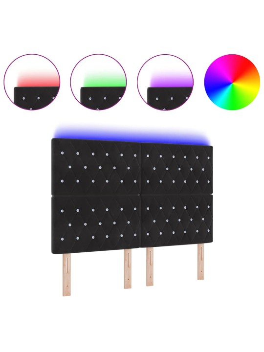 Led peatoed led -ribatuledega argyle peaga must 80 cm samet