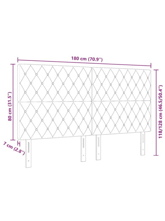 Led peatoed led -ribatuledega argyle peaga helehall 90 cm samet