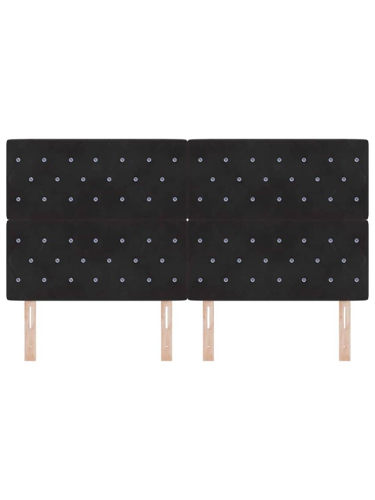 Led peatoed led -ribatuledega argyle peaga must 90 cm samet