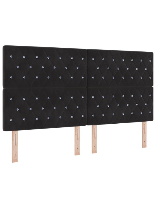 Led peatoed led -ribatuledega argyle peaga must 90 cm samet