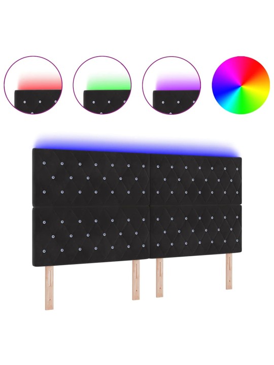 Led peatoed led -ribatuledega argyle peaga must 90 cm samet