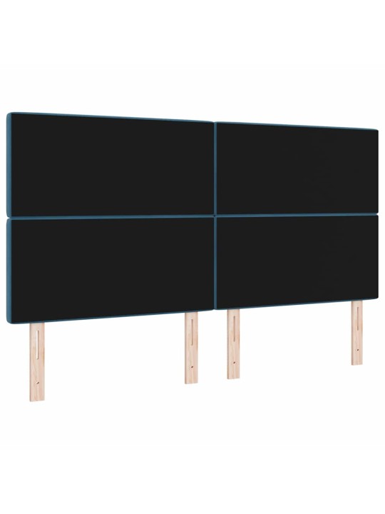 Led peatoed led -ribatuledega argyle tumesinine 90 cm samet