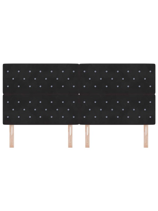 Led peatoed led -ribatuledega argyle peaga must 100 cm samet
