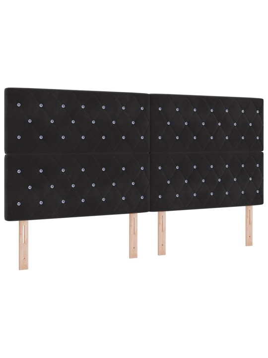 Led peatoed led -ribatuledega argyle peaga must 100 cm samet