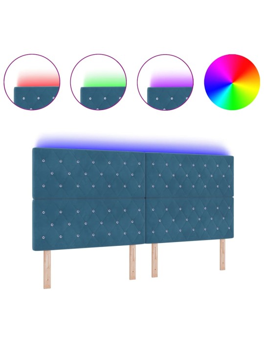 Led peatoed led -ribatuledega argyle tumesinine 100 cm samet