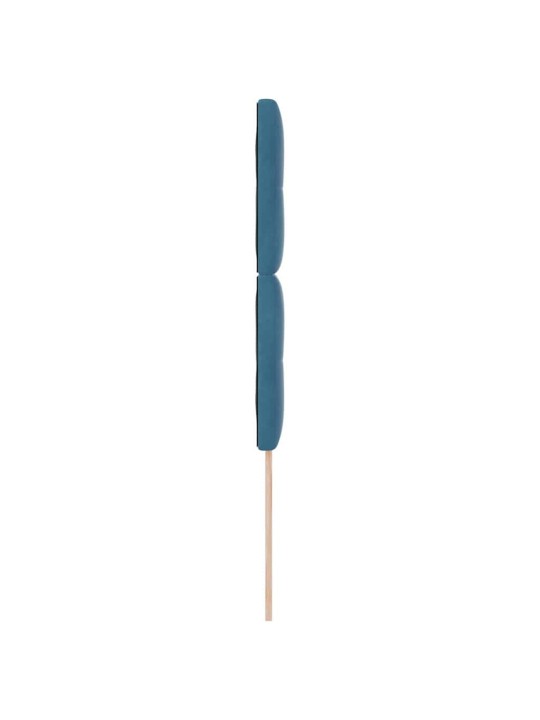 Voodipeats LED tuledega reguleeritav sinine 90 cm samet