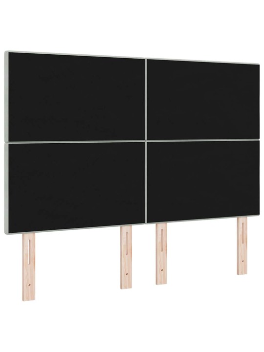 Voodipeats LED tuledega reguleeritav helehall 72 cm samet