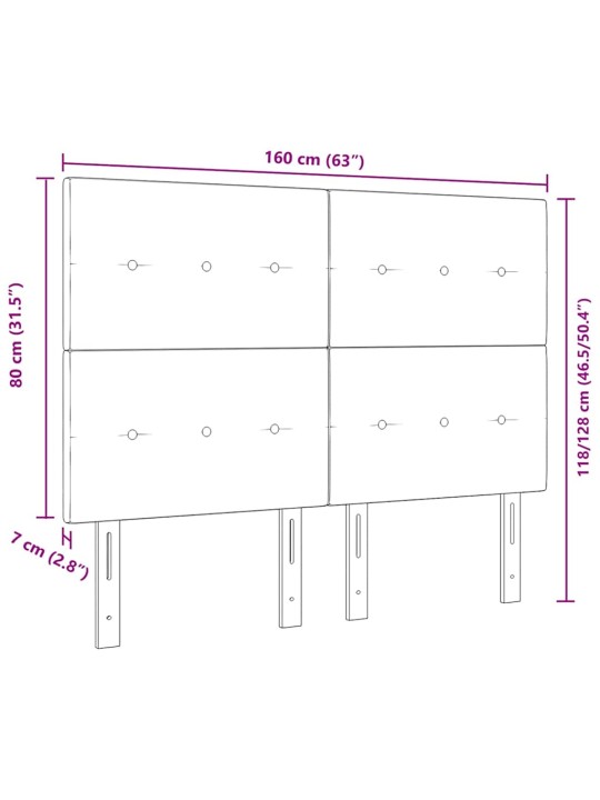 Voodipeats LED tuledega tumehall 160 cm kangas